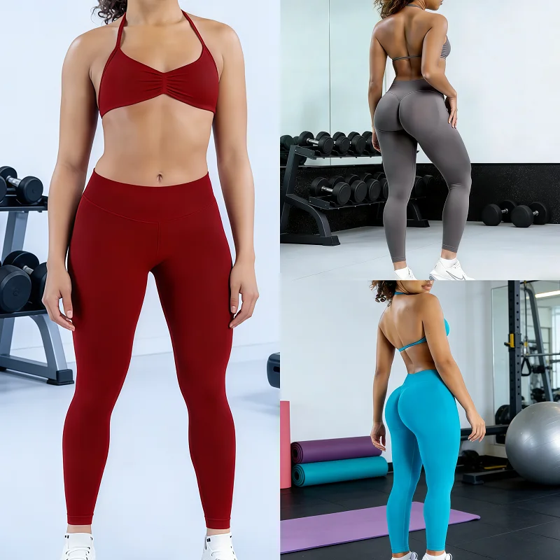 

Ударный спортивный комплект из 2 предметов, новый летний женский бесшовный спортивный костюм для йоги, укороченный топ для спортзала, леггинсы с высокой талией, комплект для пилатеса и фитнеса