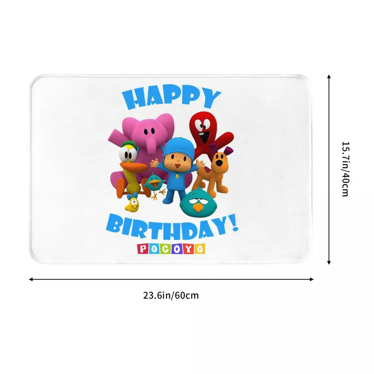 Happy Birthday Boy-Girl-Pocoyo! Doormat Absorbent Mat Carpet Rug Kitchen Entrance Home Floor Mat for Balcony Footpad Mats