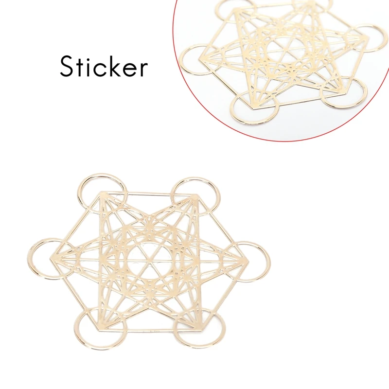 4 pz/set New Metal Energy Decor Sticker Flower Of Life