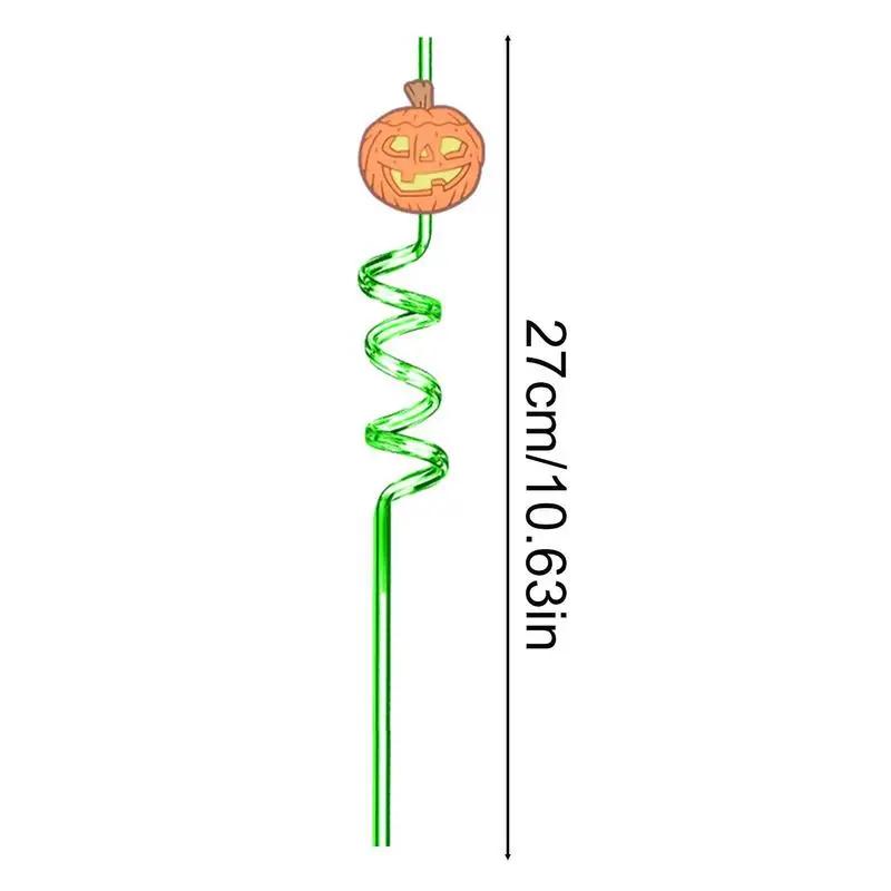 Halloween Straws Reusable Drinking Straws Birthday Party Supplies Drinking Straws with Cartoon Patterns Home Decoration