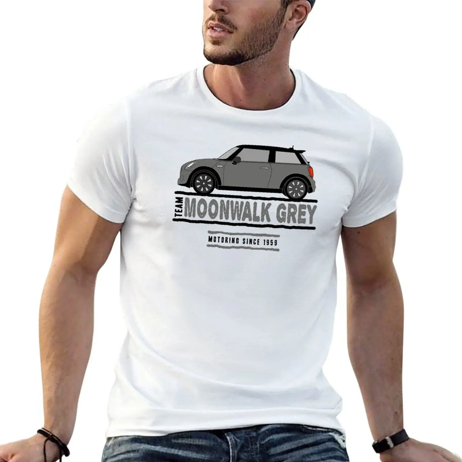 F56 Team Moonwalk Grey T-Shirt t shirt for man 100 percent cotton man tshirt t shirt men 100% cotton luxury brand T-shirt