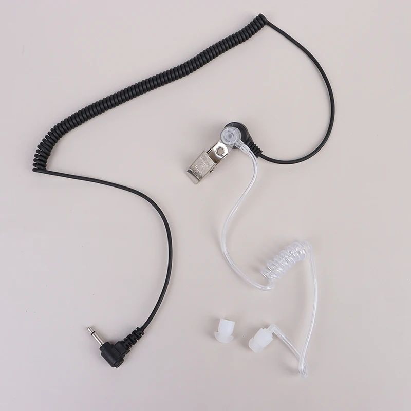 3.5mm Earphone Straight Listen Only Transparent Flexible Acoustic Tube Earp For Walkie-talkie Accessories Against Radiation