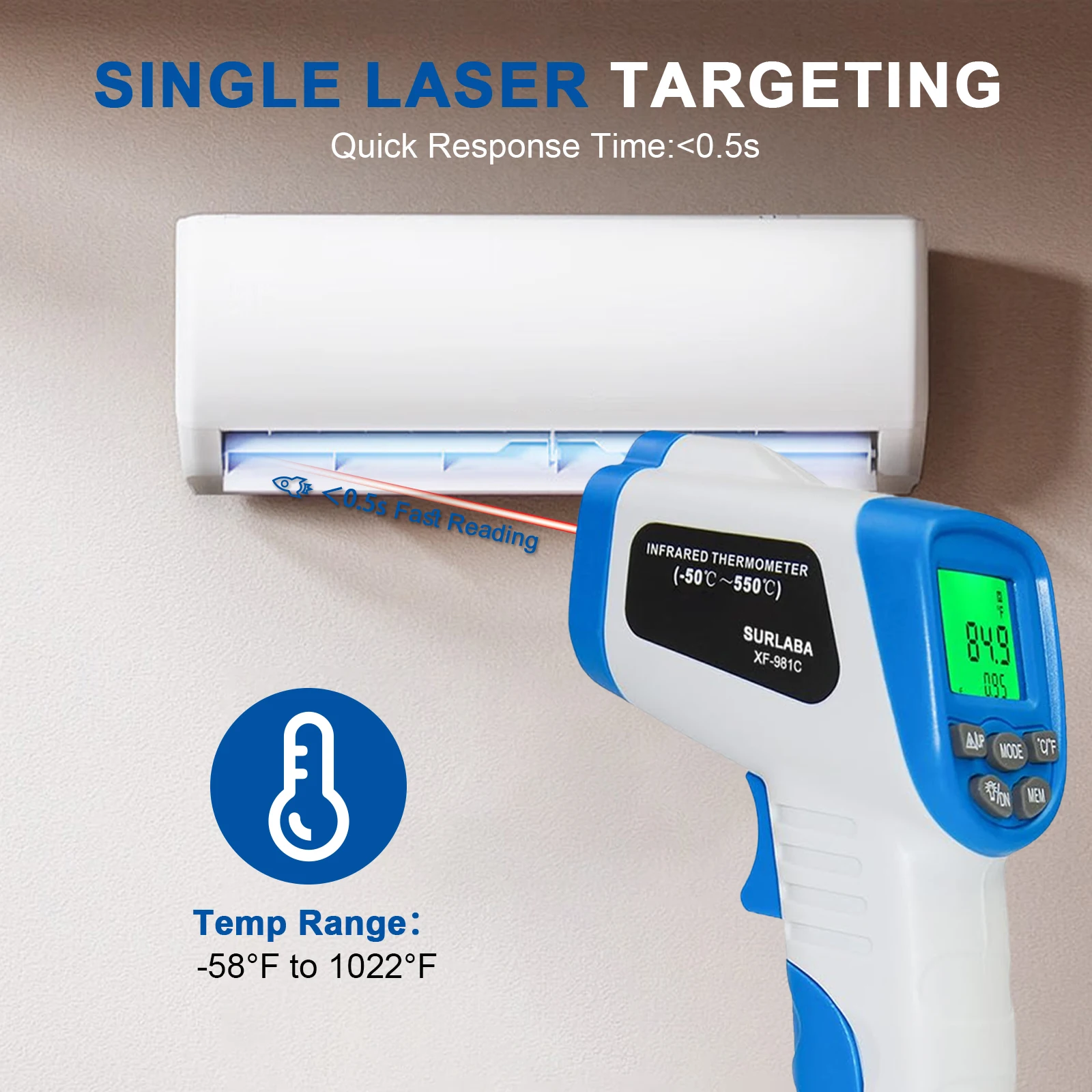 Infrared Thermometer -50℃~550℃ - đánh giá và giá Industrial Laser Temperature Gun