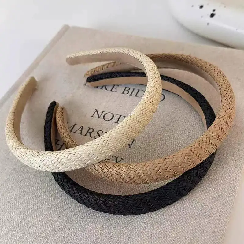3pcs/Set 1.8CM Fashion Raffia Headband for Women's And Girls Casual Shopping Hair Accessories