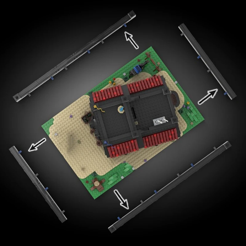 Moc اللبنات وحدات الحانة والمنتزل-قرية القرون الوسطى ديوراما الطوب نموذج لتقوم بها بنفسك تجميع لعبة البناء هدايا العيد #6
