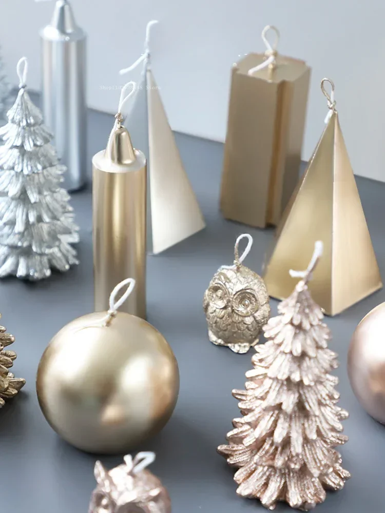350/800g Candle Dip Coating Metallic Paint Silver/Rose Gold Pigment DIY Scented Candle Column Wax Christma Tree Wax Coloring Dye