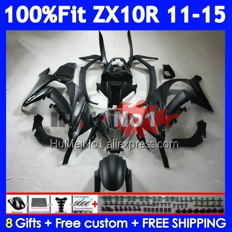 Injection For KAWASAKI NINJA ZX 1000 10R 10 R 219No.20 ZX10R 11 12 13 14 15 ZX-10R 2011 2012 2013 2014 2015 Matte black Fairing