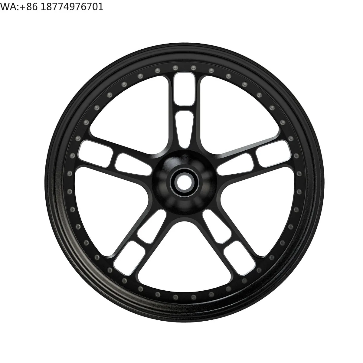 Black Color Aluminum Alloy Wheel Accessories Front & Rear Compatible for Harley 08-later FLSTF FLSTFB FLSTFBS New Motorcycles