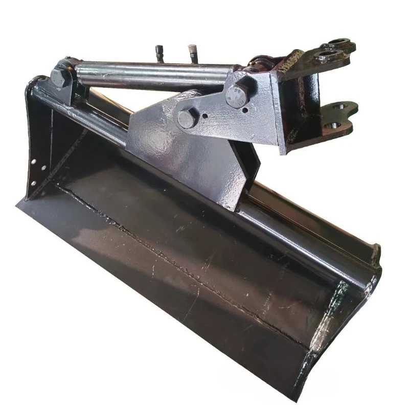 Small excavator attachments, flat bucket auger scarifier bucket