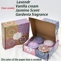 4 unids/caja juego de velas perfumadas regalo patrones árabes islámicos vela aromática tarro DIY sin humo parejas velas de incienso románticas