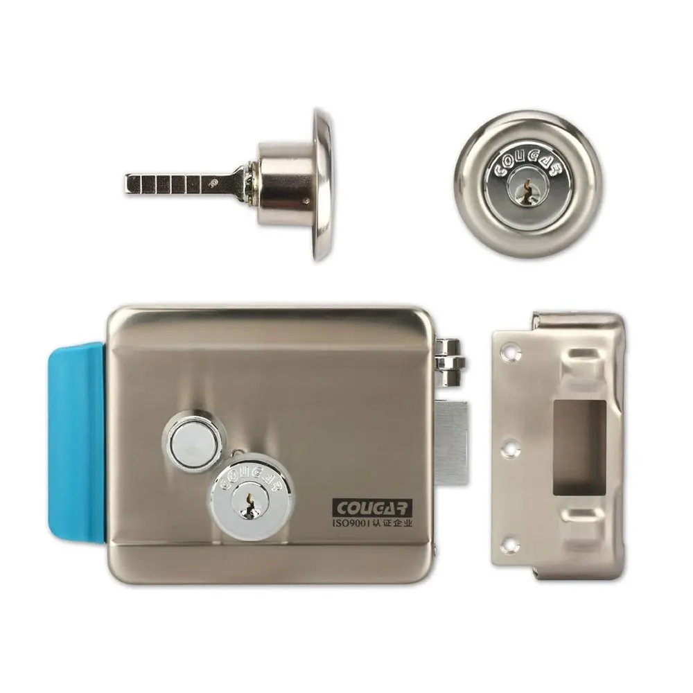 Electric Electronic Door Lock DC 12V Stainless Steel E-lock Support Wooden Glass Metal Door for Video Door Access Control