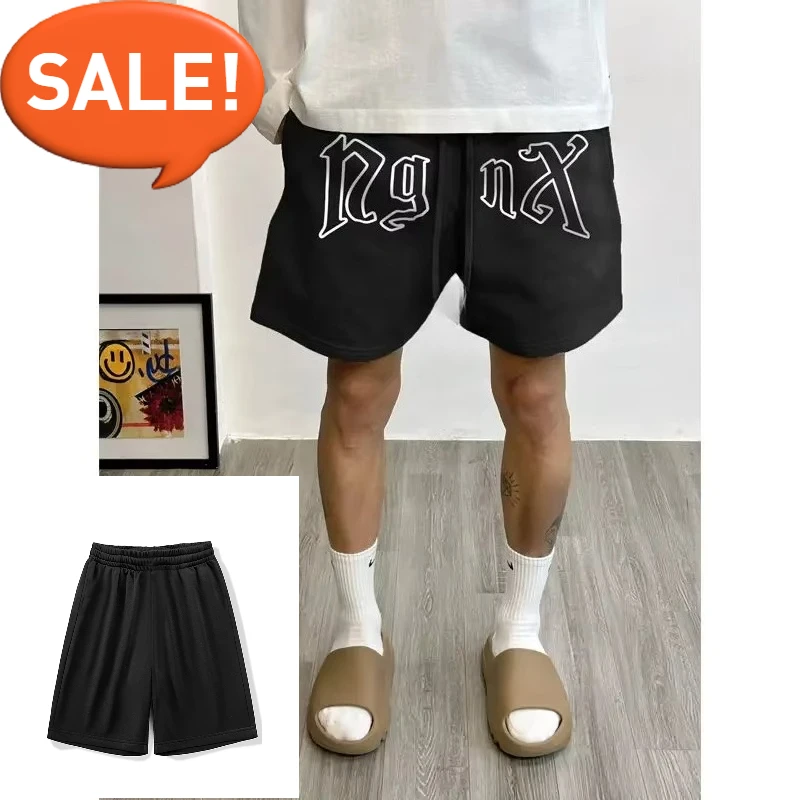 

Американские баскетбольные шорты в уличном стиле, мужские летние удобные шорты, модные свободные прямые брюки с буквенным принтом