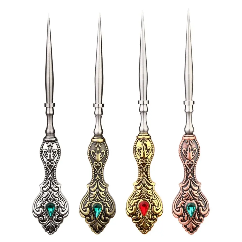 Needlework Accessories Vintage Sewing Awl Metal Fabric Hole Punching Stitching Hand Stitch DIY Craft Leather Punch Hole Awl