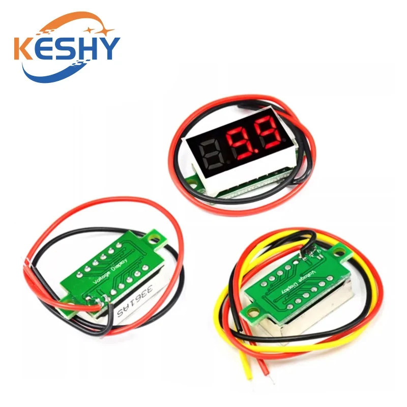 0.28 0.36 Inch DC 0-30V LED Mini Digital Voltmeter Blue/red/green LED Display Volt Meter Gauge Voltage Panel Meter 2 3 wires