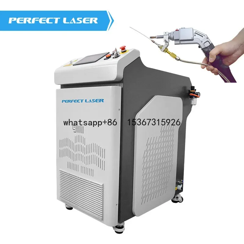 Mesin las Laser sempurna di dalam eksternal, logam las Laser sudut kanan/sempit titik besar genggam tangan 1000 Lazer