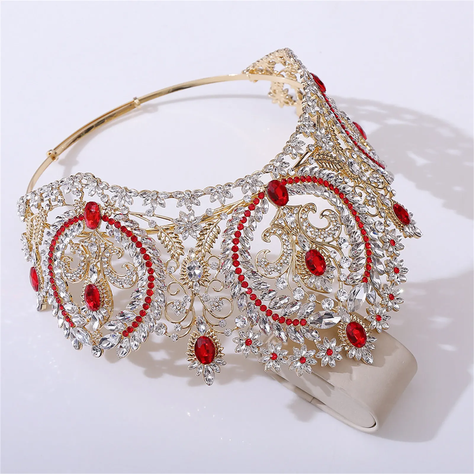 Wedding Crown Rhinestone Headband Full Glittering Hollow Tiaras Bridesmaid Party Headpiece Luxury Engagement Hair Jewelry Gfits