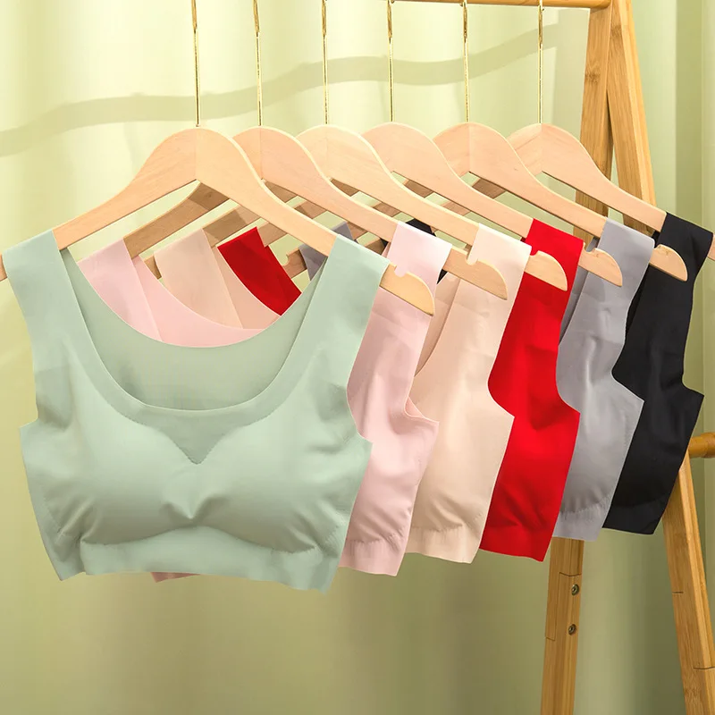 Intimo sportivo, senza tuta, seta del ghiaccio, schiena, raccolta di un pezzo, reggiseno per dormire, yoga, reggiseni da donna sottili per reggiseni da donna