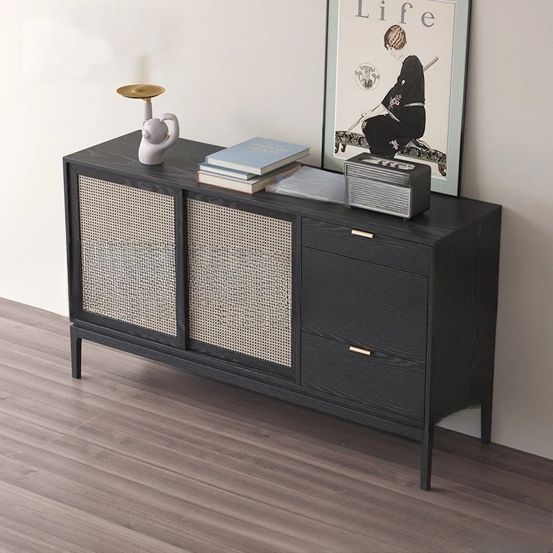 ตู้ข้างเตียงแบบมีลิ้นชักหวายสไตล์โมเดิร์นเรียบหรูสำหรับโรงแรม บีแอนด์บี ร้านอาหาร ห้องตัวอย่าง