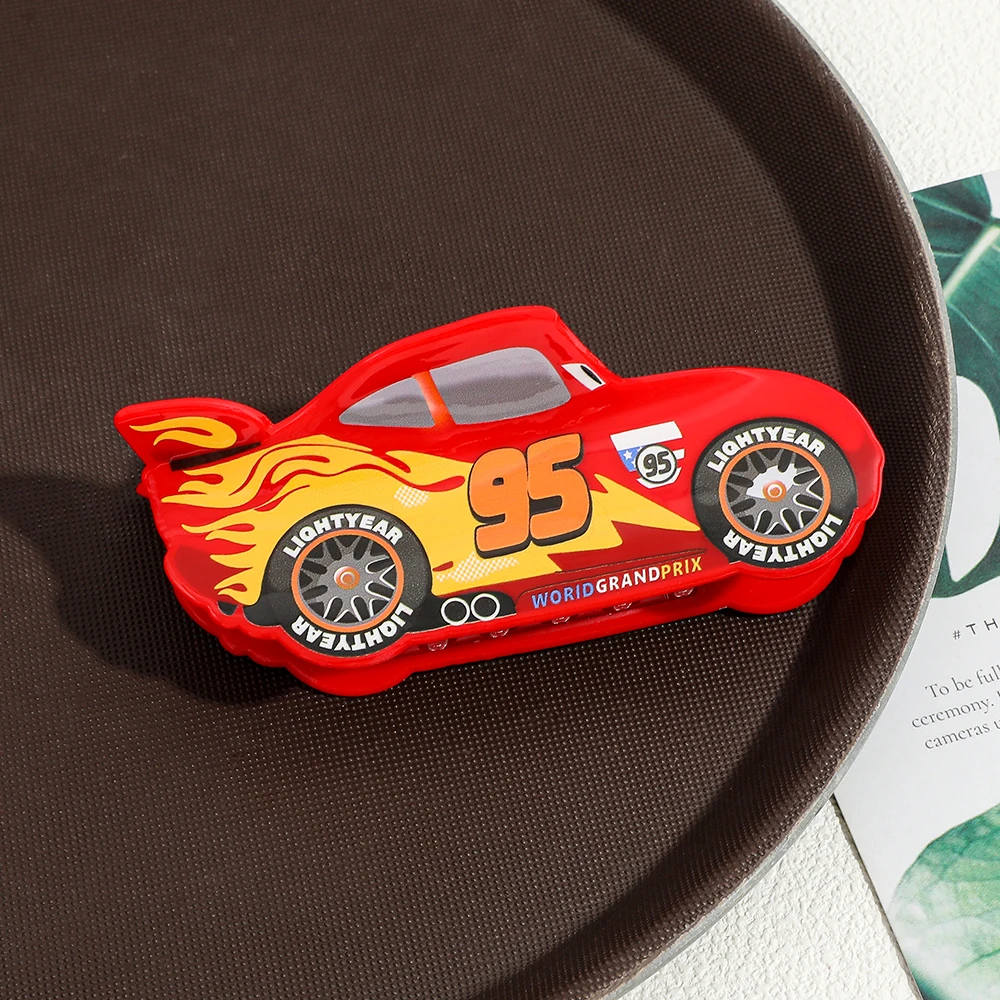 مشبك شعر ديزني كارز 3 لايتنينج ماكوين شارك بايت، شخصية أنيقة، إكسسوارات شعر عملية يومية، مشبك شعر آمن #2