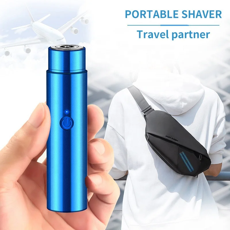 Mini Portable Electric Shaver Multifunctional Strong Powder USB Charging Shavers Waterproof Pocket Razors for Home