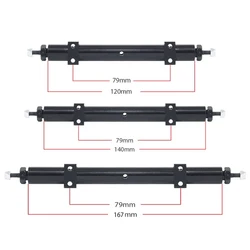 Eje trasero de Metal sin alimentación para coche, piezas de actualización de bricolaje, 120mm, 140mm, 167mm, Tamiya 1/14 para remolque, RC