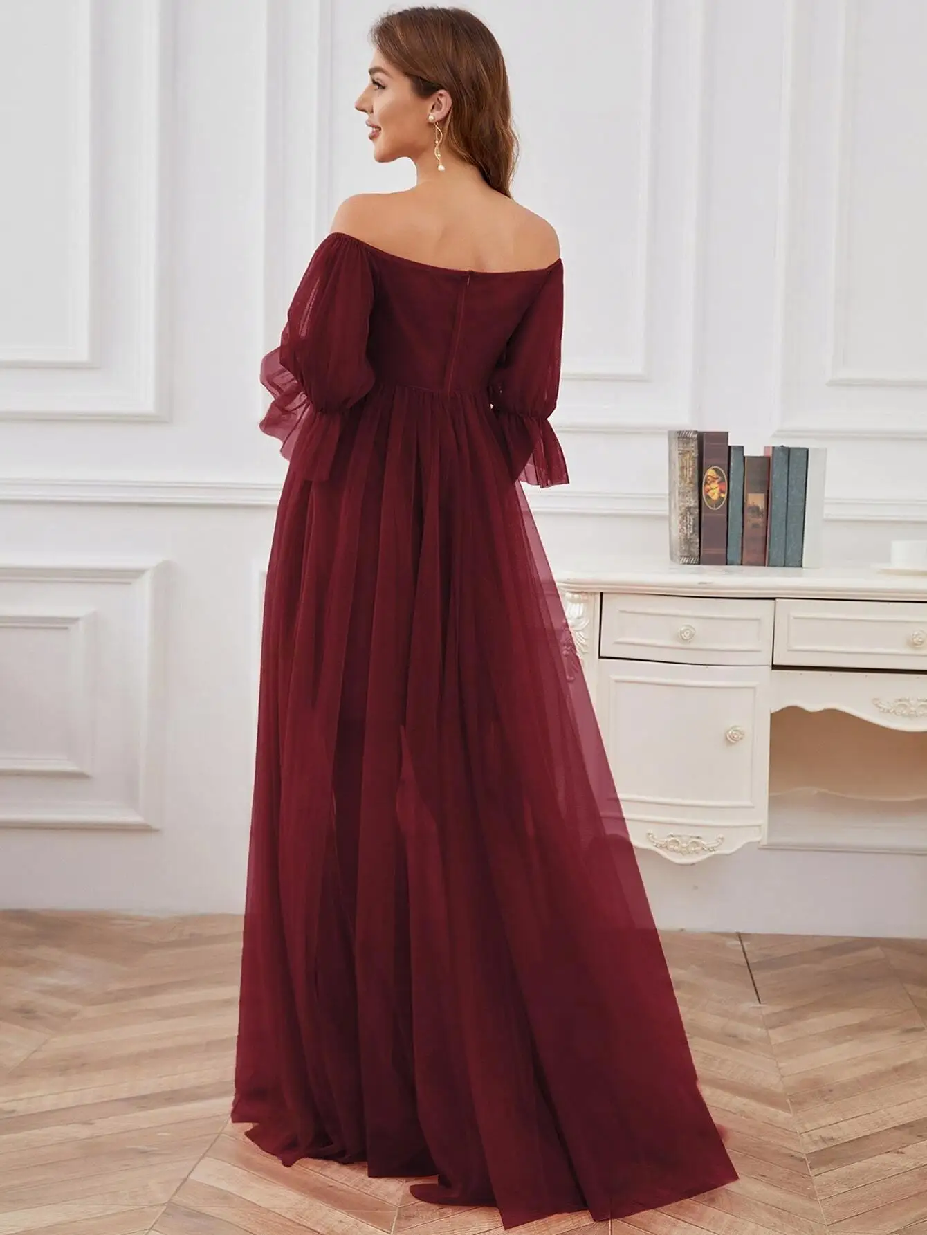 Vestido de otoño para mujeres embarazadas, vestidos elegantes de fiesta de noche, vestidos de maternidad, ropa de mujer para fotografía de mujeres embarazadas, vestidos largos