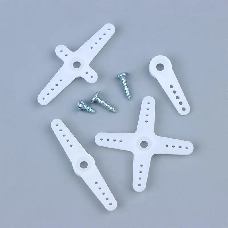 .New Sale.5Sets SG90 9G Servo Horn Arms Kit, Plastic Servo Replacement Horn With Mounting Screws For SG90 RC Servo Motor