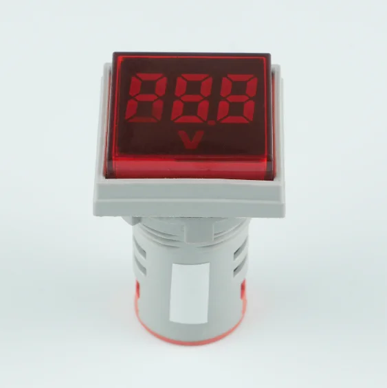 square voltmeter AC12-500V mechanical equipment indicator AD22-FVDS digital voltage display meter Red