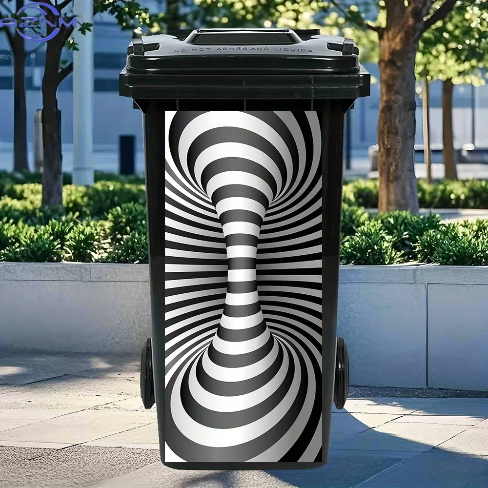 Tunnel d'illusion optique - Autocollants en PVC imperméables avec adhésif, adaptés à la décoration intérieure et aux transformations de pièces, 30,99*70,0 cm