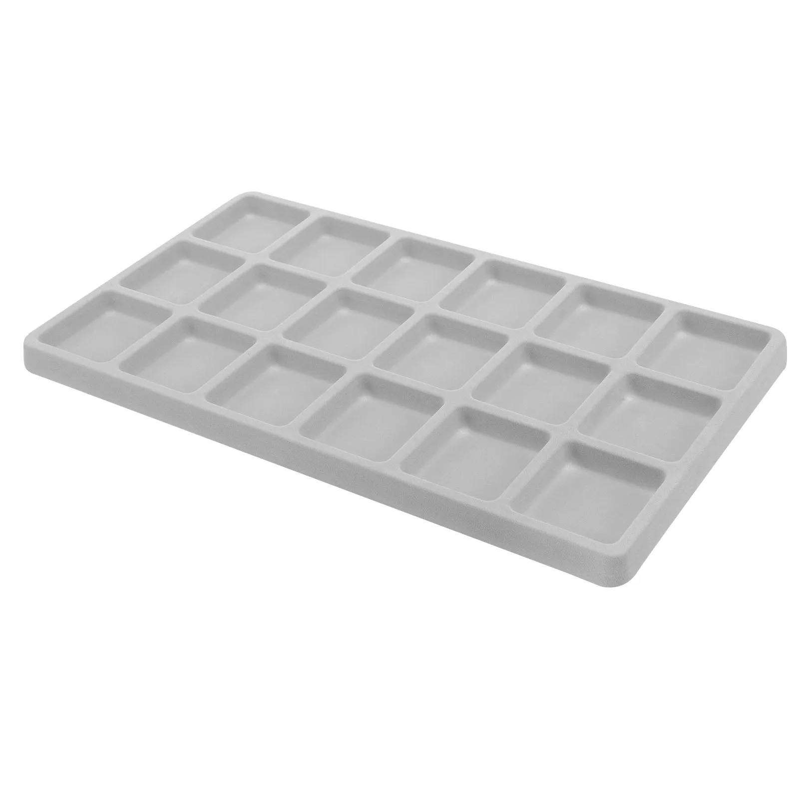 

Jewelry Organizer Tray with Soft Surface Compartments for Earrings Rings Necklaces Bracelets Brooch Display Storage Drawer