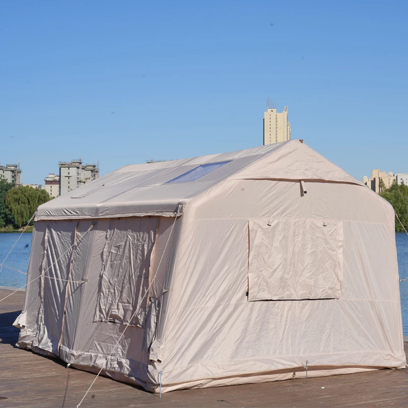 Luxury Inflatable Tent Air Tent Easy Setup 4 Season Waterproof Outdoor Blow up Tent for 3-4 People