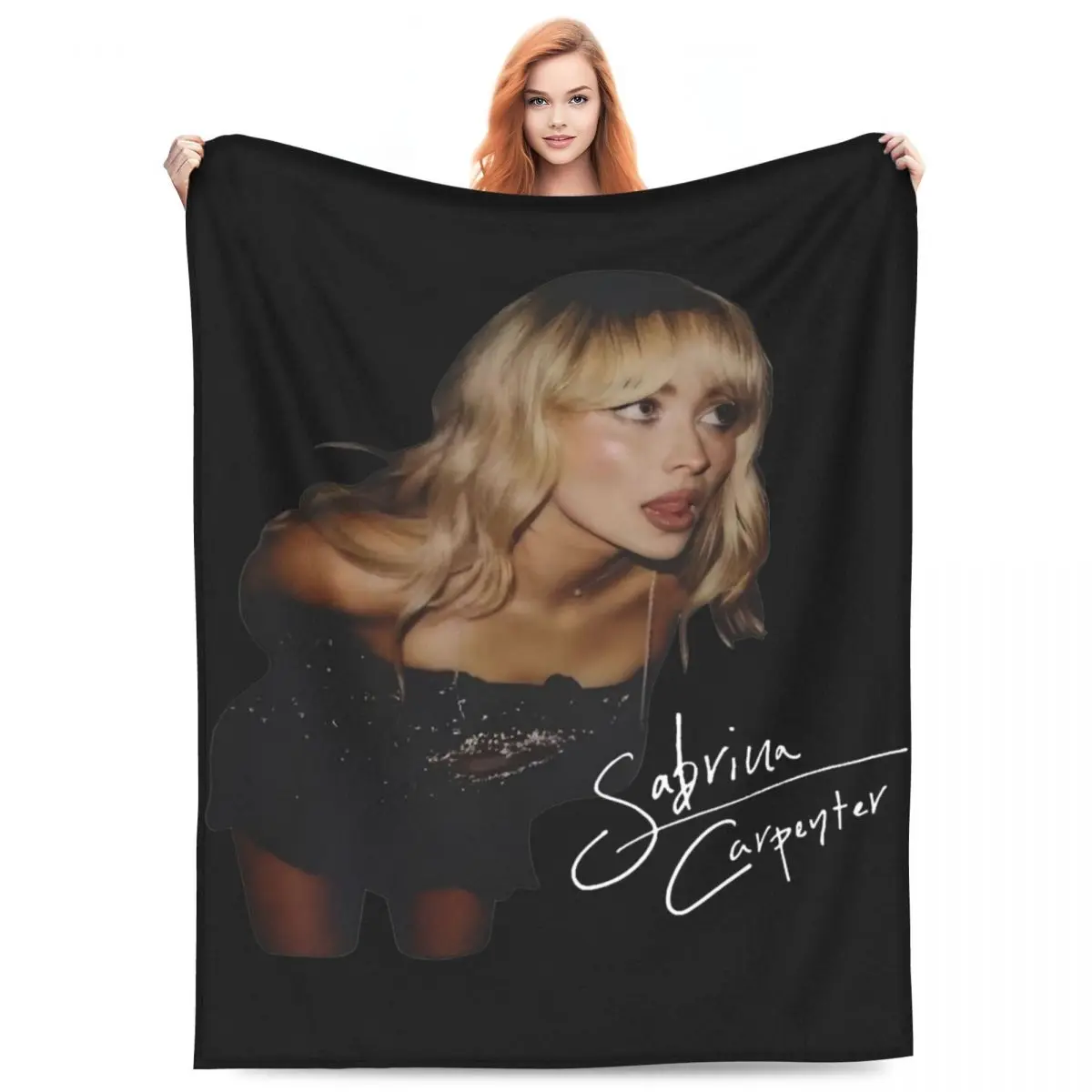 

Cozy Sabrina Carpenter Eras Tour 2024 Blanket Merch Bed Decorative Espresso Album Throw Blankets Soft Flannel for Car