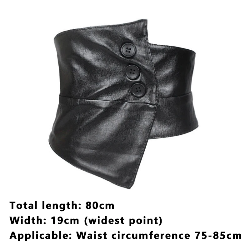 

Women Black Waistband Dress Decorative Corset Fabric / PU Leather Cummerbunds Elastic Fashion Coat Shirt Suit Wide Waist Belt