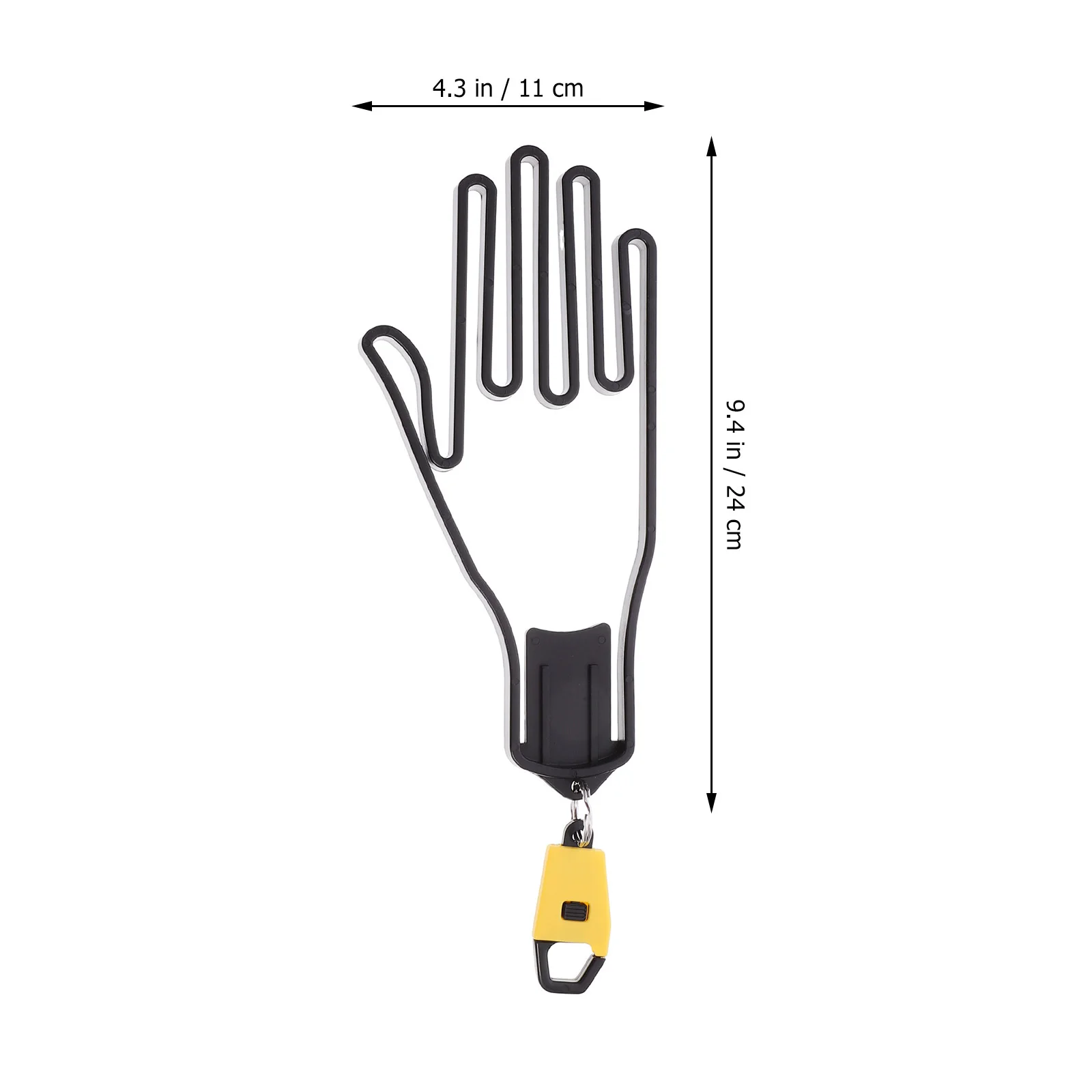 Gloves Racks Hand Shape Holder Yellow Color Stand Out Golf Bag Quick Storage Easy Hanging Portable Support Golf Glove Holder