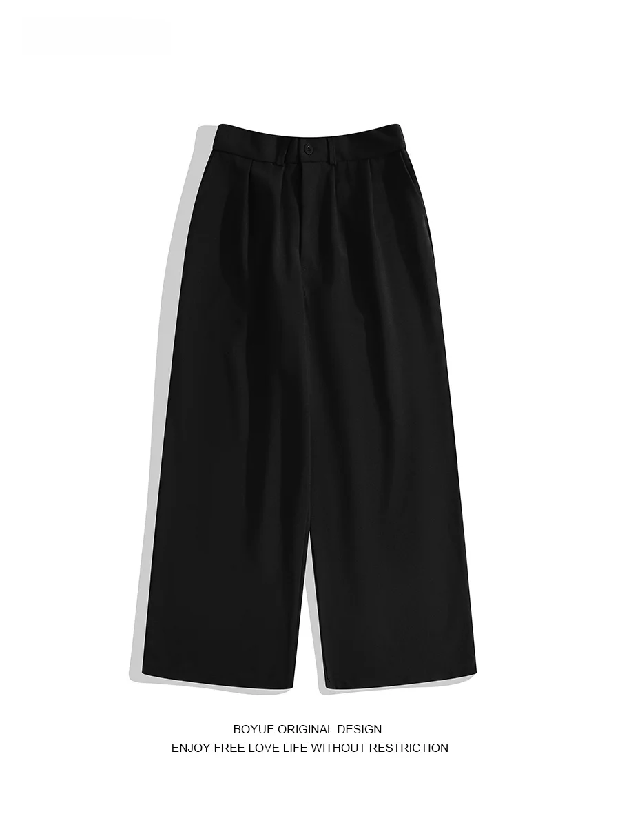 

Мужские брюки Boyue прямого кроя, однотонные, свободные, модные, простые, широкие, струящиеся, повседневные, длинные, стильные, весенние