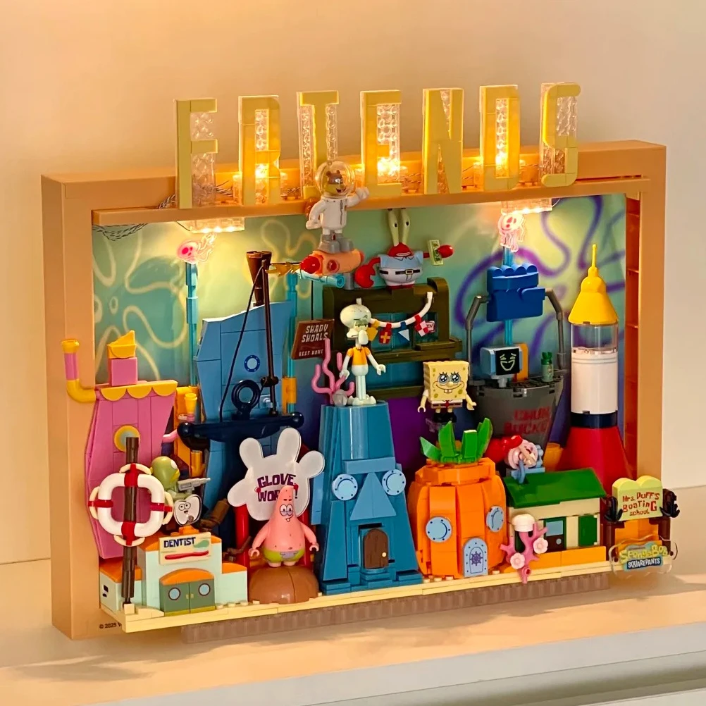 

AREAX Spongebob Squarepants 3D Building Blocks Blind Box Official Anime Toys Trendy Gift for Kids Birthday Bikini Bottom