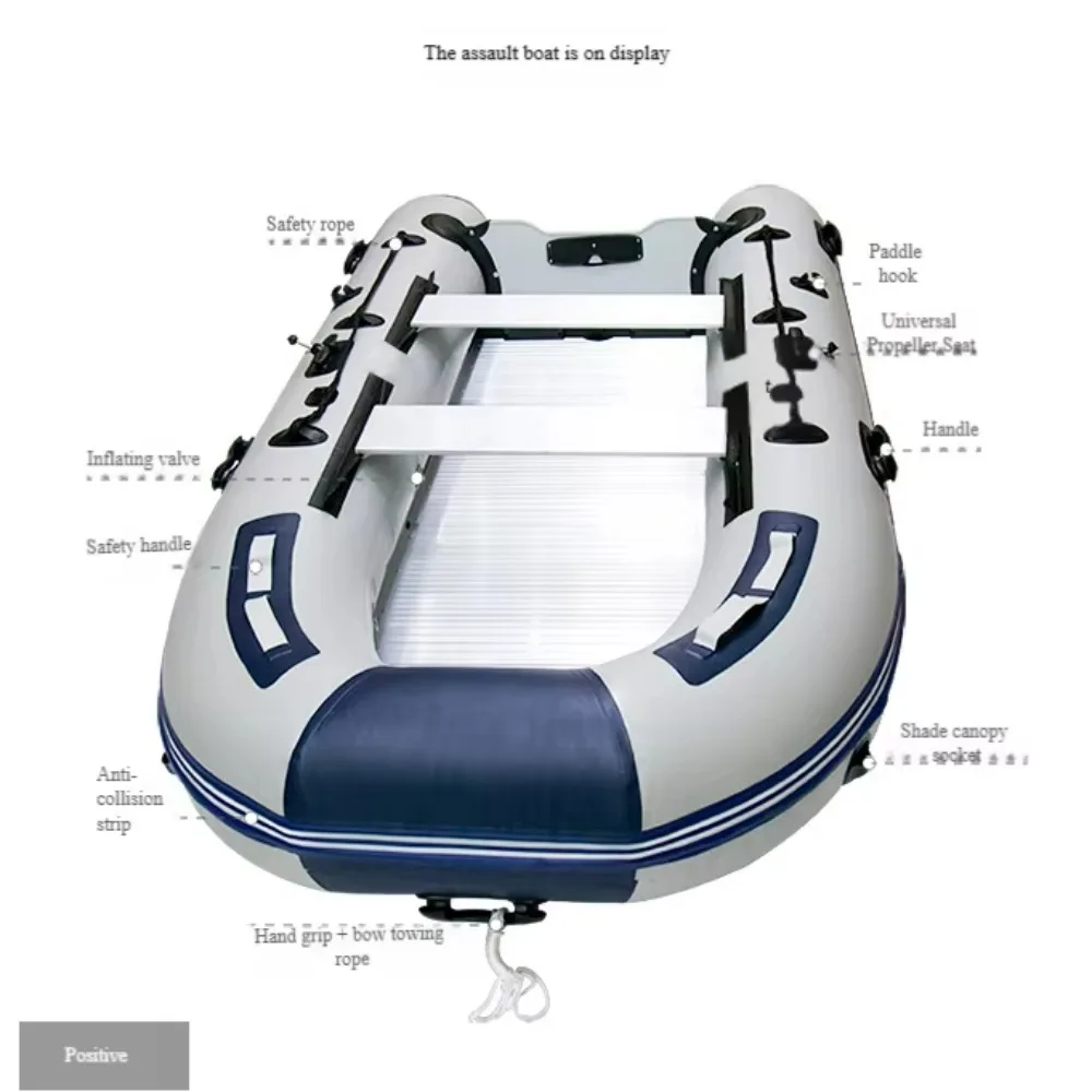 صديقة للبيئة البلاستيكية قارب قابل للنفخ التحكم في الفيضانات سميكة سبائك الألومنيوم أسفل 3-12 شخص سعة قارب نجاة قابل للنفخ وقوارب الكاياك #6