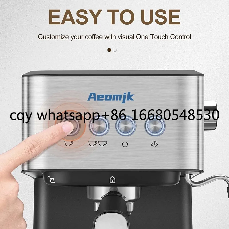 ماكينة القهوة شبه الأوتوماتيكية الاحترافية بالجملة مع ماكينة صنع رغوة الحليب بالبخار ماكينة القهوة الأكثر مبيعًا كابتشينو لاتيه
