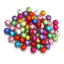 6/8/10/12mm Acrylic Beads Necklace 3D Miracle Shining Dream Acrylic Round Balls Spacer Beads For Jewelry Making DIY Accessories