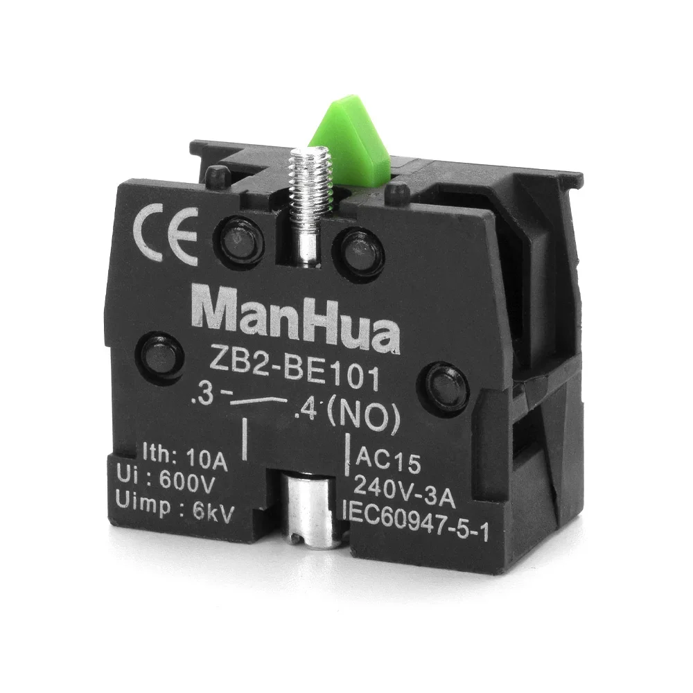 ManHua ZB2-BE101 Plastic Light Block for Head 22 mm Base Module Visual Distinction