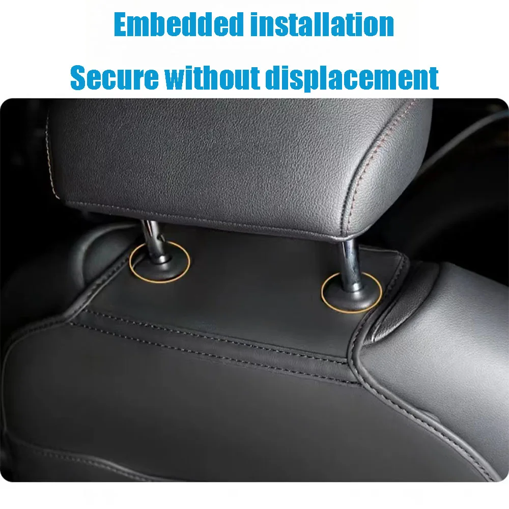Rear Seat Anti Kick Pad For Toyota RAV4 2020-2026 Leather Seat Back Protector, Wear-Resistant Car Kick Mats with OrganizerPocket