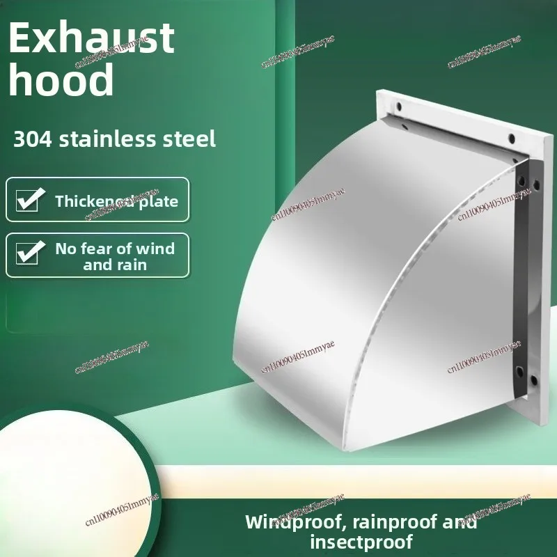 304 Stainless Steel Exterior Wall Windshield Rain Cover Out of Trend Kitchen Row Trend Cap Square