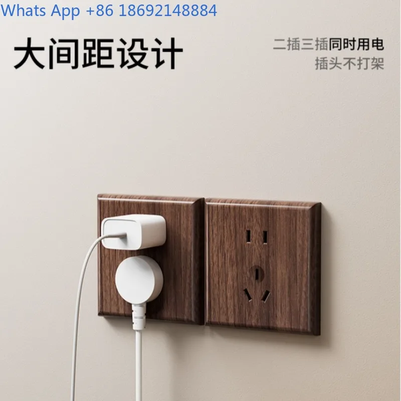 

Винтажный стиль, рычажный переключатель под дерево, настенный одноместный двойной переключатель управления