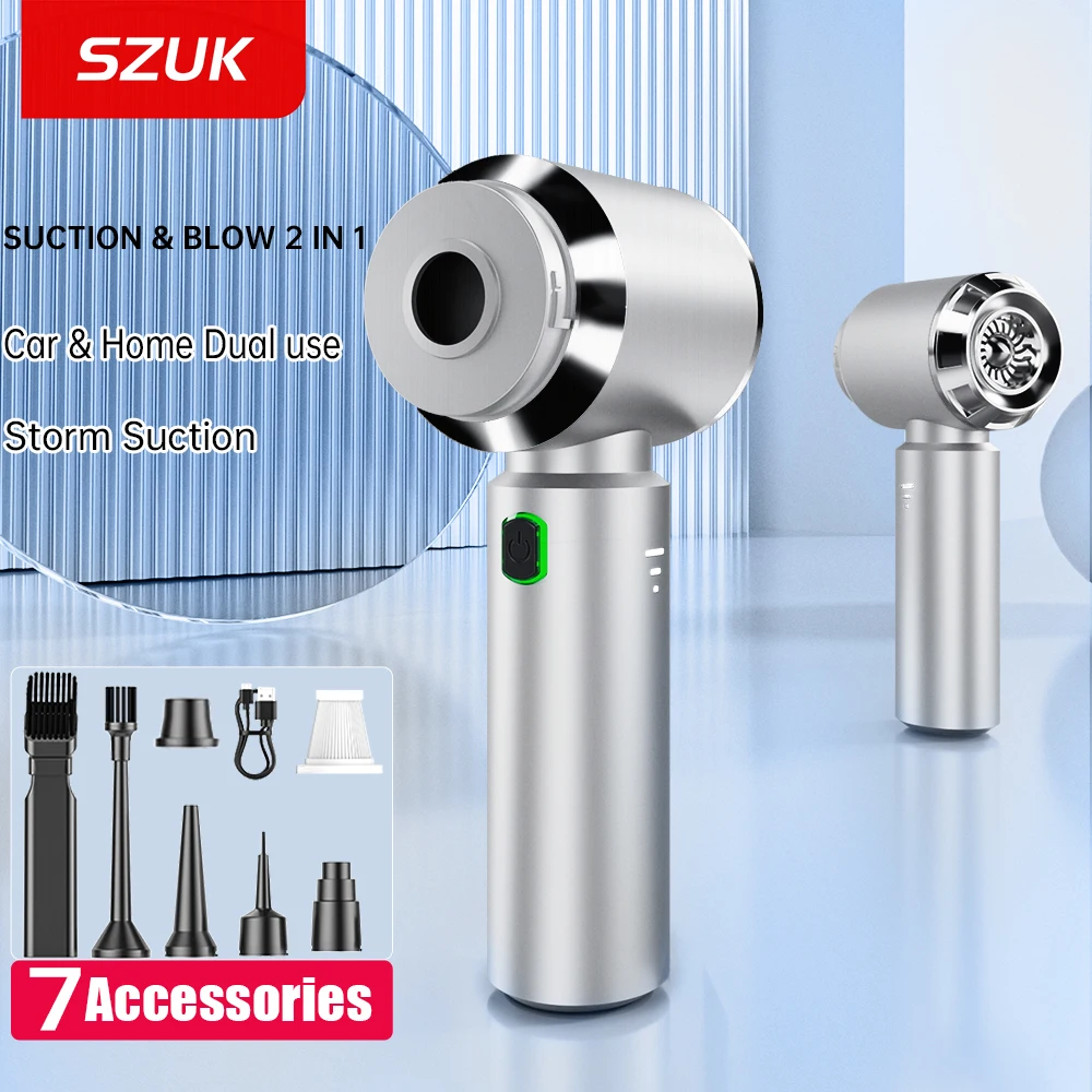 SZUK Mini Car Vacuum Cleaner Wireless Handheld Strong Suction Cleaning Machine Portable Cleaner For Car Home And Keyboard