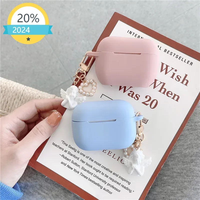 シリコンAirpodsProケース,レトロ,ラグジュアリー,パール,ストロベリー,2020