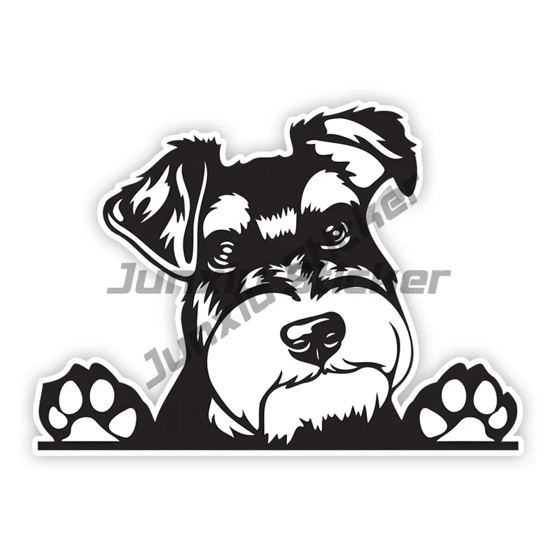 Miniature Schnauzer Cute Dog Car Decals Bumper Window Stickers Car Accessories Waterproof Vinyl Material