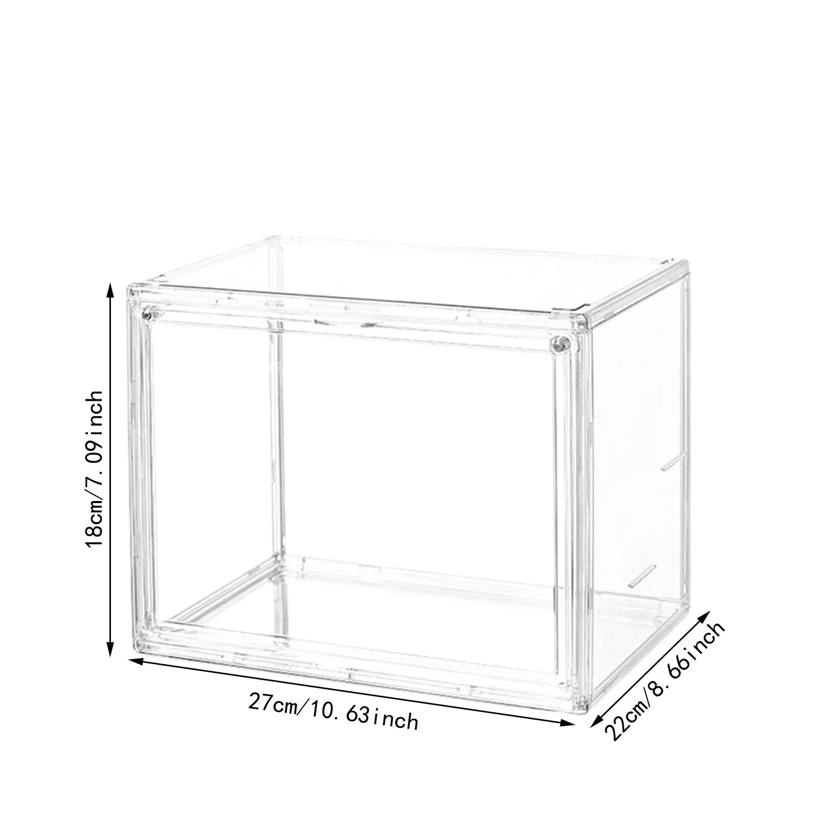 Vitrine de acrílico transparente para figuras à prova de poeira para estatuetas em miniatura