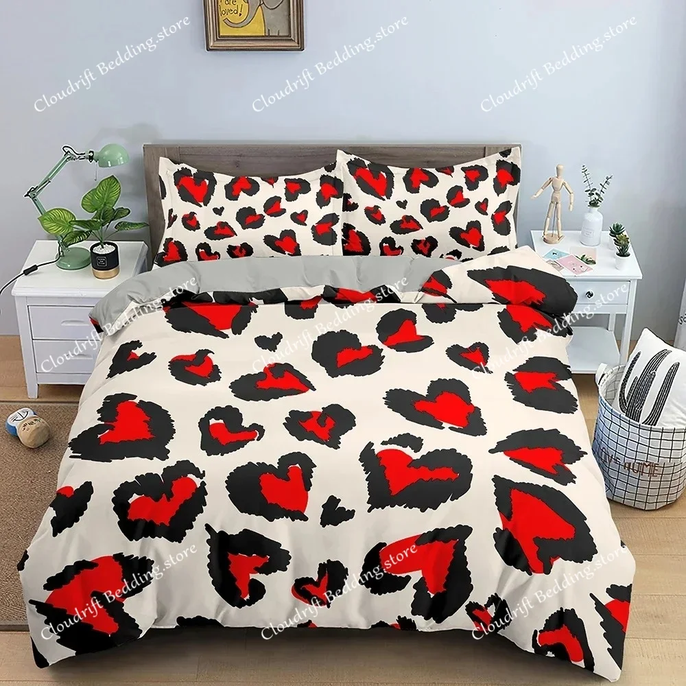 

Luxury Bedding Set Love Heart Duvet Cover Single Full Quilt Cover Comforter Bedding Bed Set for Girls Woman