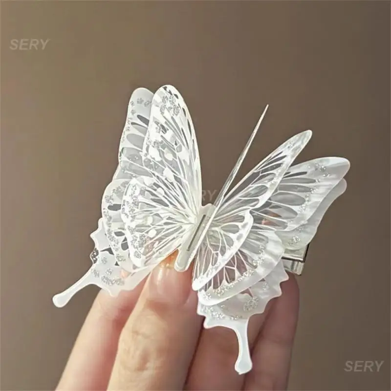 Ice Crystal High Quality Materials Exquisite High-end Side Bangs Hairpin Butterfly Hairpin Hair Accessories Bestseller Versatile