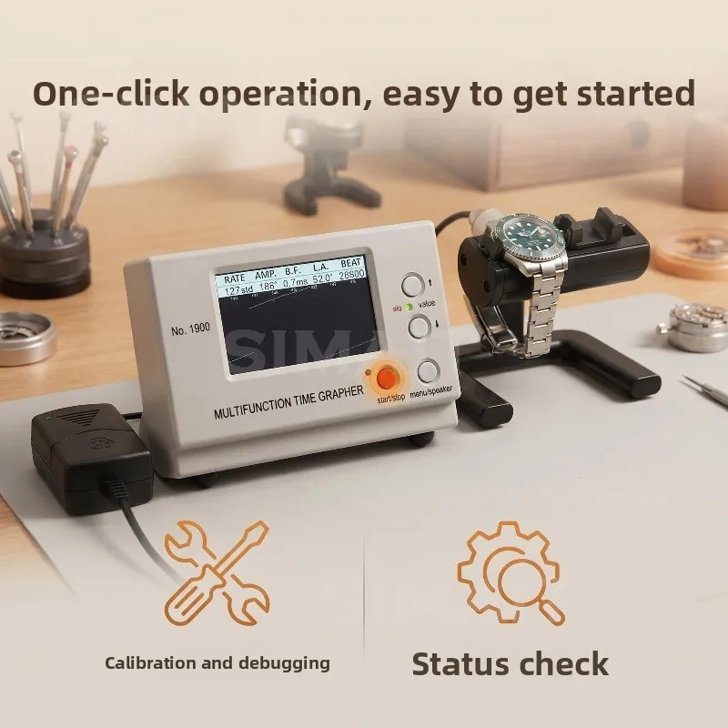 English Version, Watch Repair Tool, Mechanical Watch, Calibrator MTG-1900A Meter Machine, Daily Difference Test